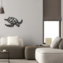 Wallity Caretta Caretta Escultura de Pared de Metal Negro
